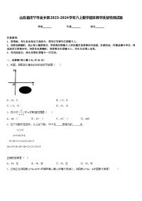 山东省济宁市金乡县2023-2024学年八上数学期末教学质量检测试题含答案