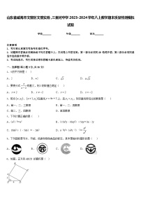 山东省威海市文登区文登实验，三里河中学2023-2024学年八上数学期末质量检测模拟试题含答案