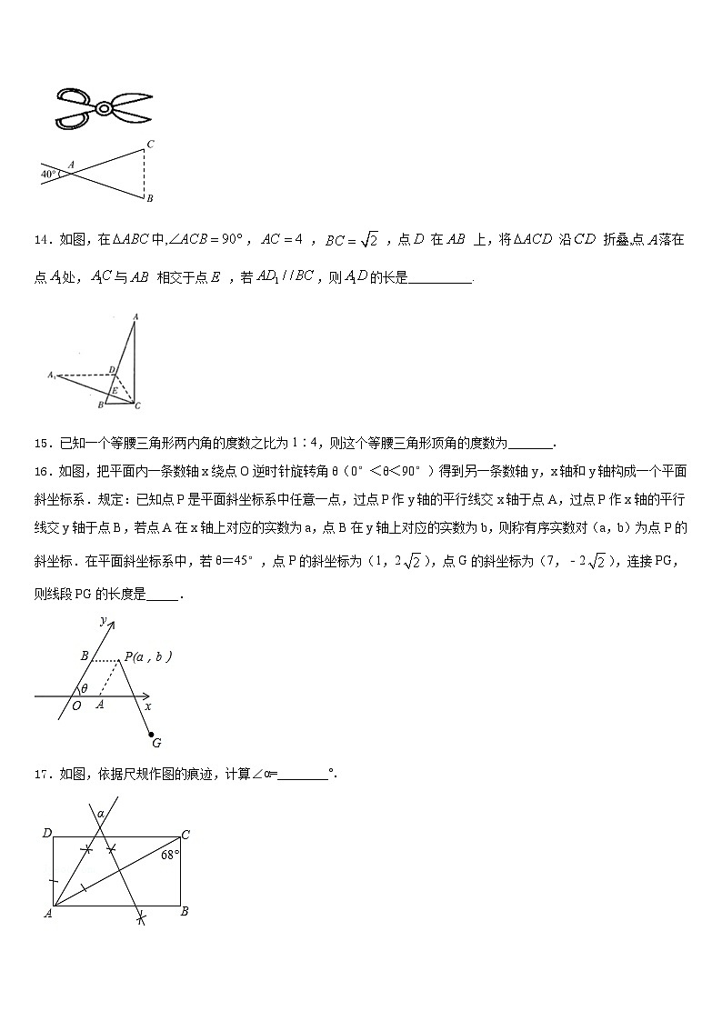 山东省青岛市青岛大附属中学2023-2024学年数学八年级第一学期期末复习检测模拟试题含答案03