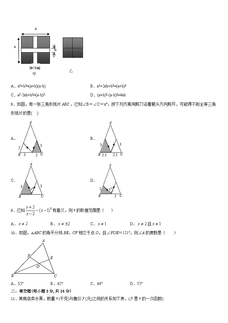 山东省莘县联考2023-2024学年数学八年级第一学期期末质量检测模拟试题含答案02