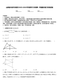 山西省吕梁市汾阳市2023-2024学年数学八年级第一学期期末复习检测试题含答案