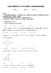 广东省广州市越秀区2023-2024学年数学八上期末教学质量检测试题含答案