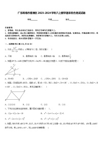 广东珠海市香洲区2023-2024学年八上数学期末综合测试试题含答案