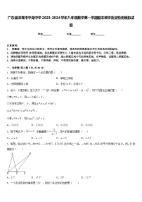 广东省深圳市平湖中学2023-2024学年八年级数学第一学期期末教学质量检测模拟试题含答案