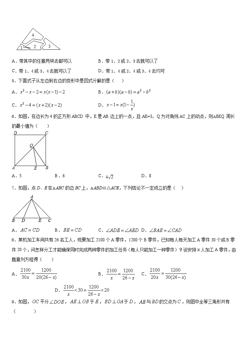 广东省肇庆市端州区五校2023-2024学年八年级数学第一学期期末综合测试模拟试题含答案02
