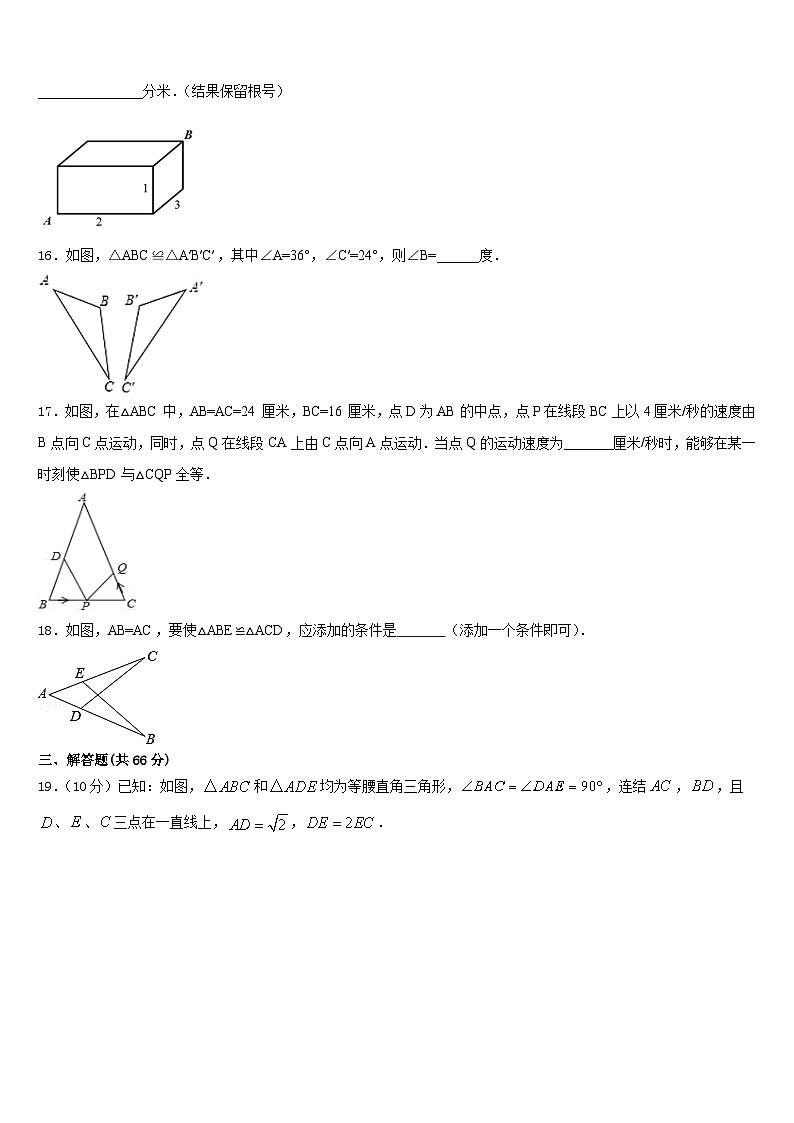 德州陵城区五校联考2023-2024学年数学八上期末质量检测模拟试题含答案第3页