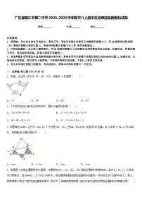 广东省阳江市第二中学2023-2024学年数学八上期末质量跟踪监视模拟试题含答案