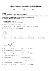 广西贵港市平南县2023-2024学年数学八上期末调研模拟试题含答案