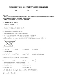 广西陆川县联考2023-2024学年数学八上期末质量跟踪监视试题含答案