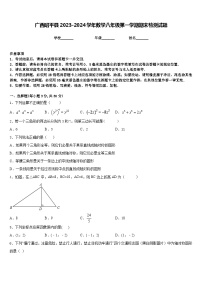 广西昭平县2023-2024学年数学八年级第一学期期末检测试题含答案