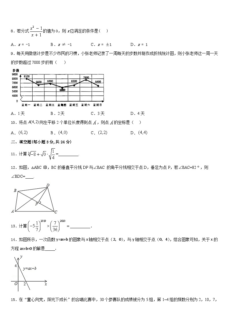 广西壮族自治区南宁市青秀区第二中学2023-2024学年八上数学期末调研试题含答案02
