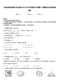 广西壮族自治区南宁市马山县2023-2024学年数学八年级第一学期期末学业质量监测试题含答案