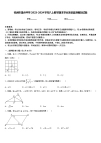 杭州市重点中学2023-2024学年八上数学期末学业质量监测模拟试题含答案