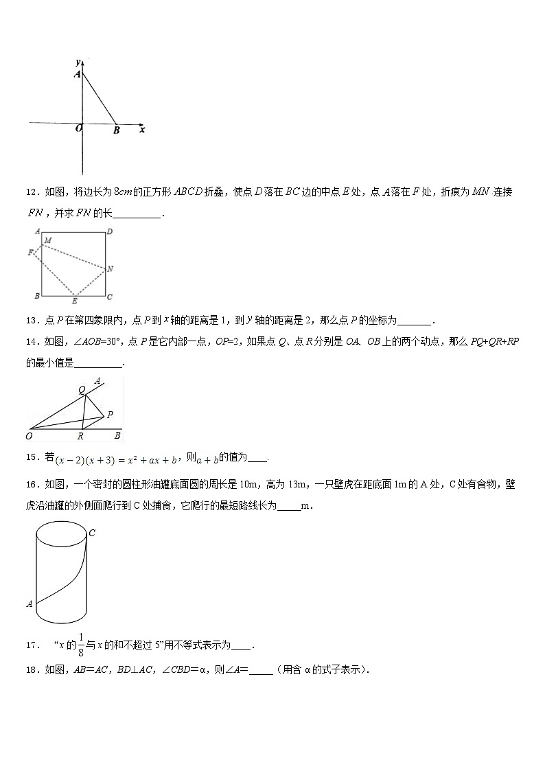 江苏省南京市南师附中集团新城中学2023-2024学年八上数学期末统考试题含答案第3页