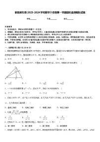 新疆库车县2023-2024学年数学八年级第一学期期末监测模拟试题含答案