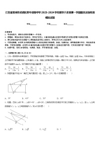 江苏省常州市武进区奔牛初级中学2023-2024学年数学八年级第一学期期末达标检测模拟试题含答案