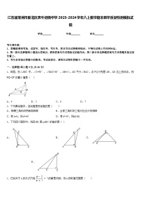 江苏省常州市新北区奔牛初级中学2023-2024学年八上数学期末教学质量检测模拟试题含答案