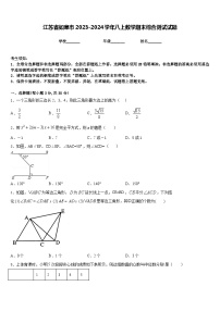 江苏省如皋市2023-2024学年八上数学期末综合测试试题含答案