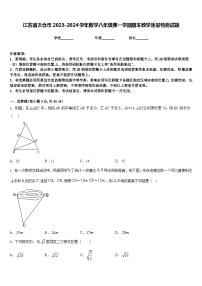 江苏省太仓市2023-2024学年数学八年级第一学期期末教学质量检测试题含答案