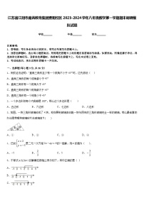 江苏省江阴市南菁教育集团暨阳校区2023-2024学年八年级数学第一学期期末调研模拟试题含答案