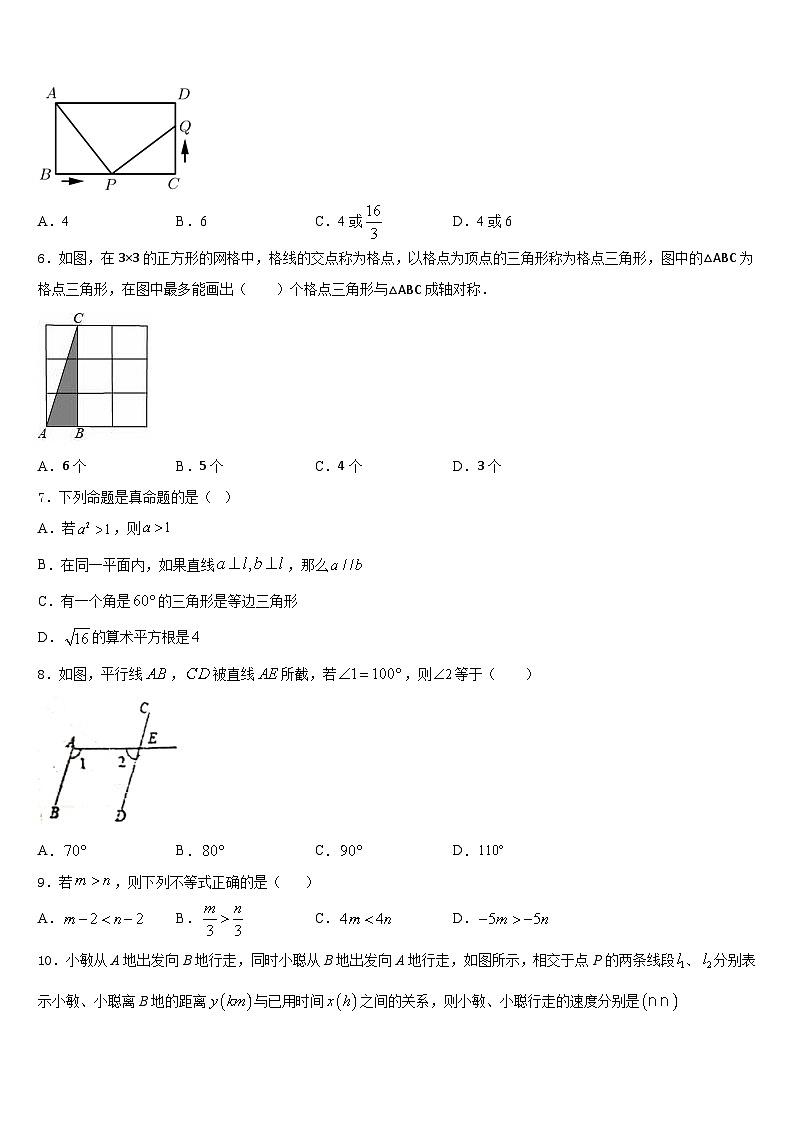 江苏省沭阳县2023-2024学年八上数学期末考试模拟试题含答案02