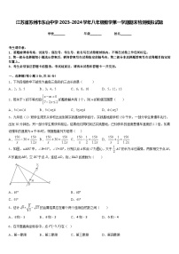 江苏省苏州市东山中学2023-2024学年八年级数学第一学期期末检测模拟试题含答案