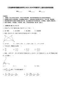 江苏省泰州市智堡实验学校2023-2024学年数学八上期末达标检测试题含答案