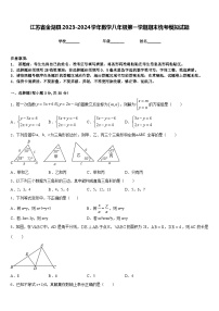 江苏省金湖县2023-2024学年数学八年级第一学期期末统考模拟试题含答案