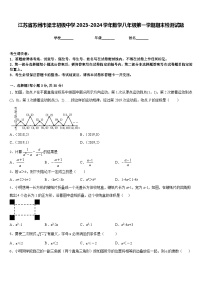 江苏省苏州市梁丰初级中学2023-2024学年数学八年级第一学期期末检测试题含答案