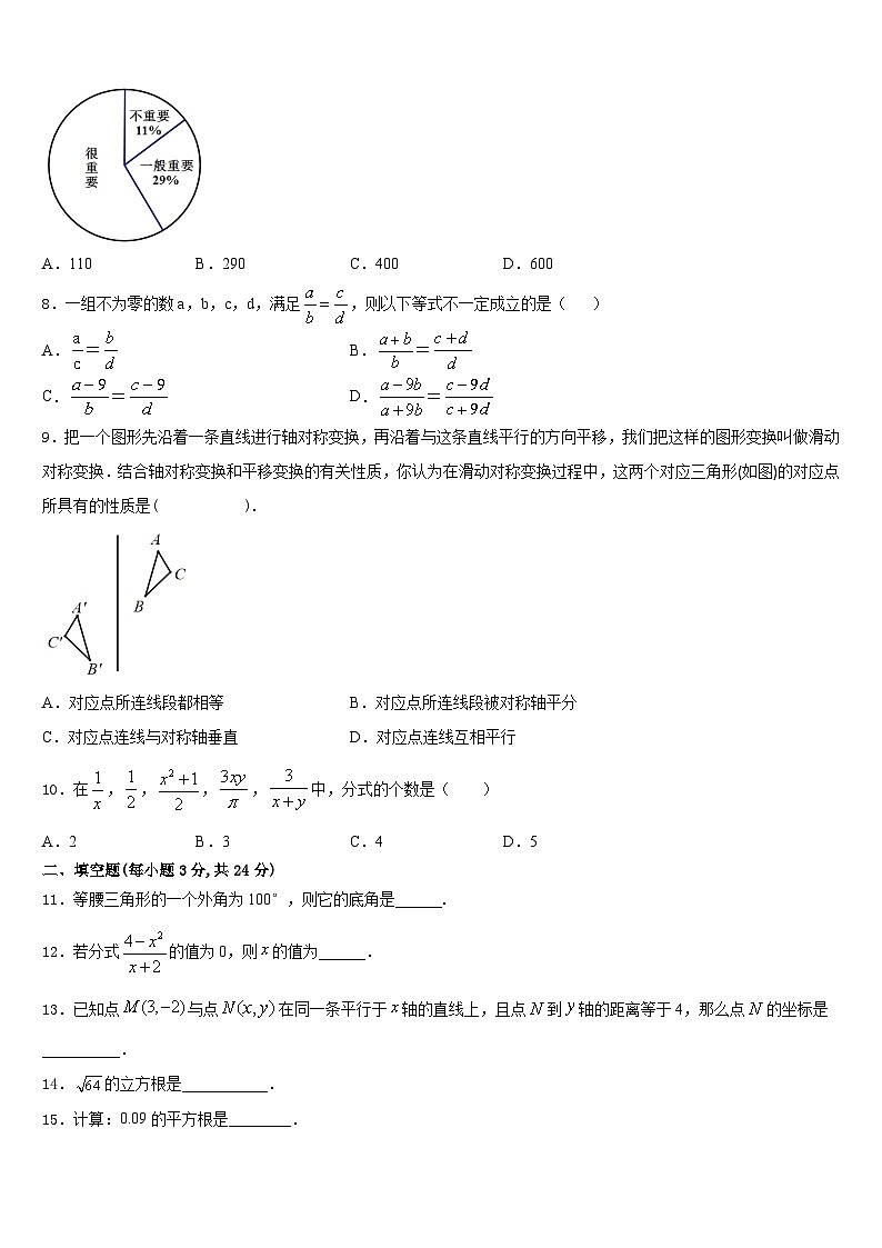 江西省南昌市十学校2023-2024学年数学八上期末达标检测试题含答案第2页