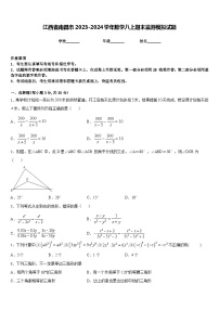 江西省南昌市2023-2024学年数学八上期末监测模拟试题含答案