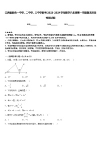 江西省新余一中学、二中学、三中学联考2023-2024学年数学八年级第一学期期末质量检测试题含答案