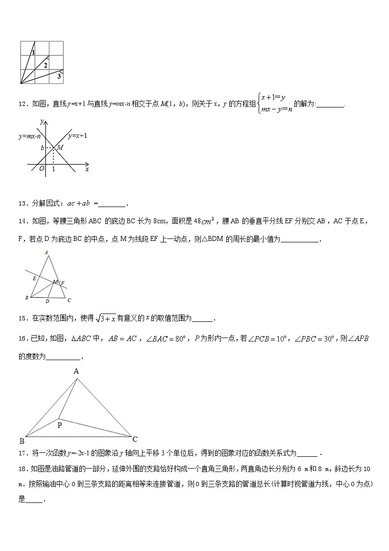 河北省隆化县2023-2024学年数学八上期末联考模拟试题含答案03