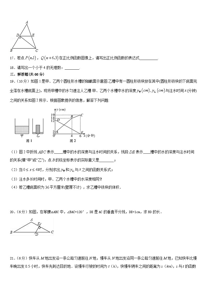 河北省邢台市临西县2023-2024学年数学八年级第一学期期末教学质量检测试题含答案第3页