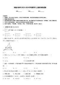 河南大附中2023-2024学年数学八上期末预测试题含答案