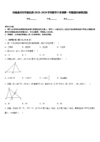 河南省开封市尉氏县2023-2024学年数学八年级第一学期期末调研试题含答案