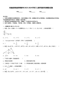 河南省洛阳孟津县联考2023-2024学年八上数学期末检测模拟试题含答案