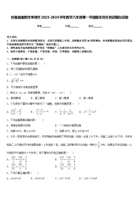 河南省南阳市邓州市2023-2024学年数学八年级第一学期期末综合测试模拟试题含答案