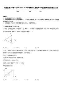 河南省周口市第一中学2023-2024学年数学八年级第一学期期末综合测试模拟试题含答案