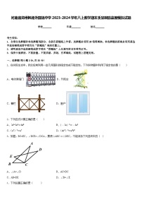 河南省郑州枫杨外国语中学2023-2024学年八上数学期末质量跟踪监视模拟试题含答案