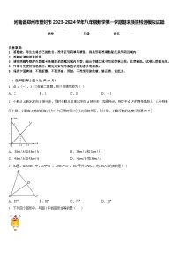 河南省郑州市登封市2023-2024学年八年级数学第一学期期末质量检测模拟试题含答案