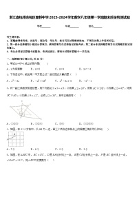 浙江省杭州余杭区星桥中学2023-2024学年数学八年级第一学期期末质量检测试题含答案