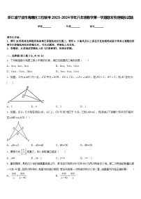 浙江省宁波市海曙区三校联考2023-2024学年八年级数学第一学期期末检测模拟试题含答案