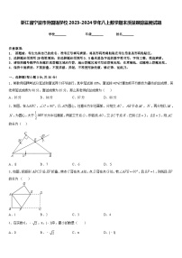 浙江省宁波市外国语学校2023-2024学年八上数学期末质量跟踪监视试题含答案