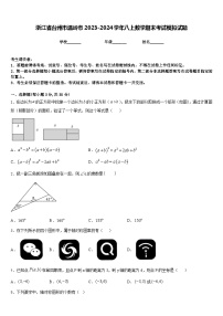 浙江省台州市温岭市2023-2024学年八上数学期末考试模拟试题含答案