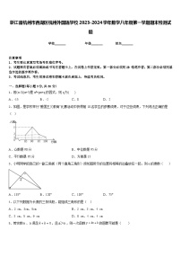 浙江省杭州市西湖区杭州外国语学校2023-2024学年数学八年级第一学期期末检测试题含答案