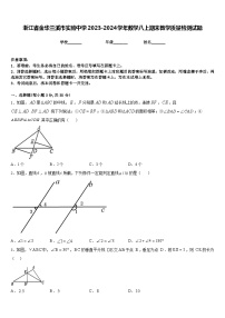 浙江省金华兰溪市实验中学2023-2024学年数学八上期末教学质量检测试题含答案