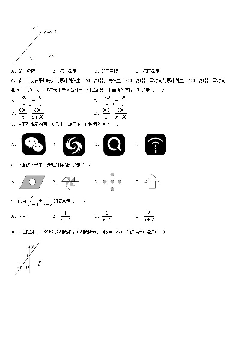湖北省随州市高新区大堰坡中学2023-2024学年数学八上期末达标测试试题含答案02