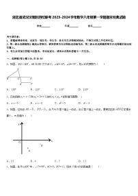 湖北省武汉汉阳区四校联考2023-2024学年数学八年级第一学期期末经典试题含答案