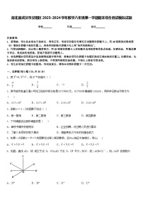 湖北省武汉市汉阳区2023-2024学年数学八年级第一学期期末综合测试模拟试题含答案